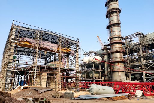 Yussen Group (Hunan, Chine) : fabrication et installation de plates-formes en acier d'une production annuelle de 150,000 XNUMX tonnes d'anhydride maléique