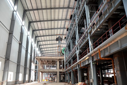ساميت للأسمدة (فوشان ، الصين): مصنع الهياكل الفولاذية ومنصة الأجهزة
