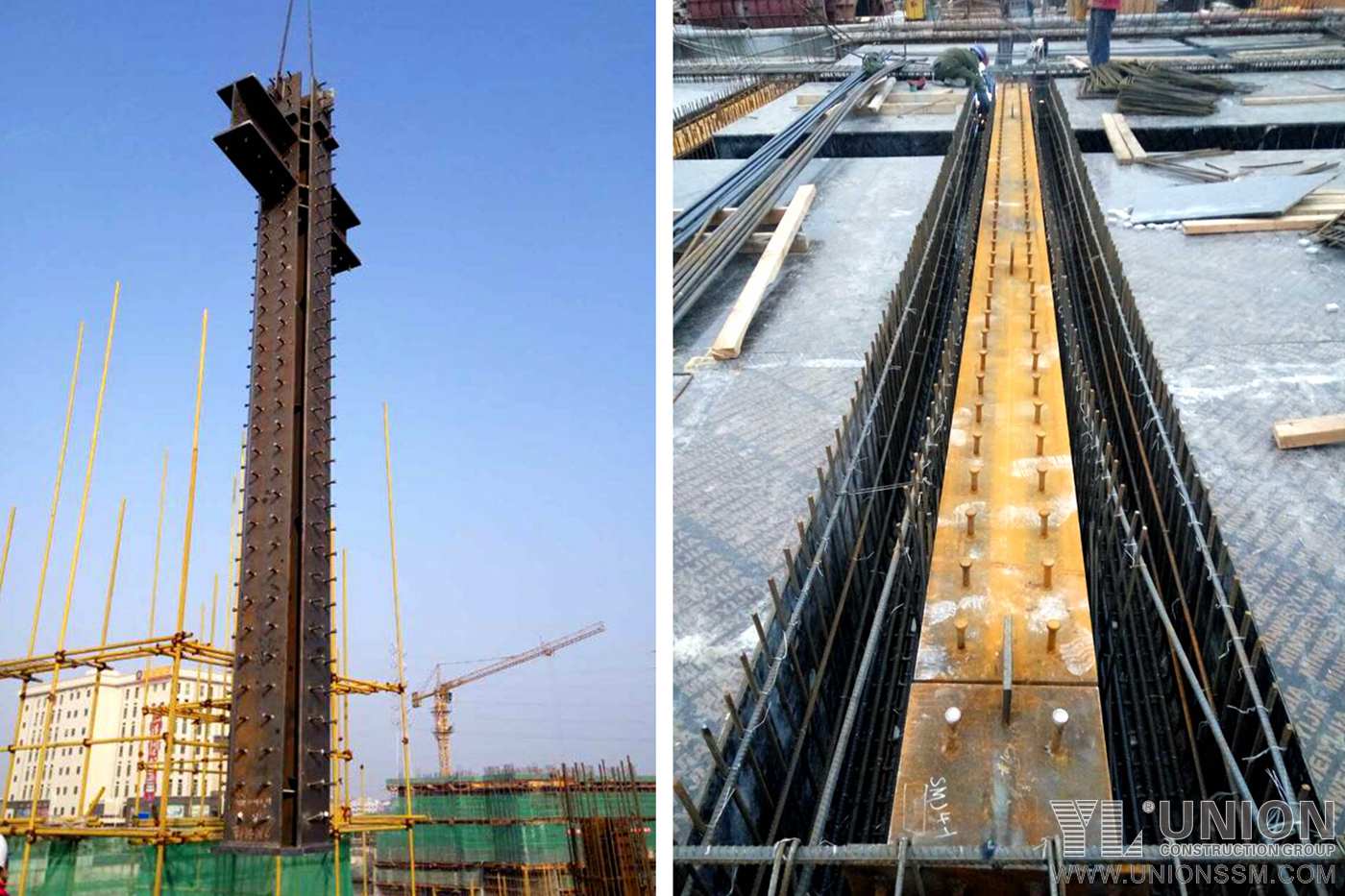 Steel work for 5 15- to 18-storey high-rise commercial and residential buildings, steel composite columns and beams   can increase building strength and greatly reduce the size of concrete beams and columns. These buildings belong to   New World China Land Limited, which is wholly owned by New World Development Company Limited (Hong Kong stock code:   00017).