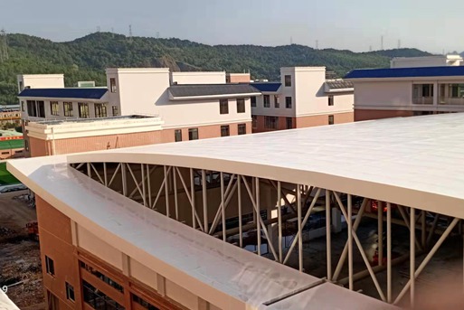 Pipe Truss Roof For Stadium Of Shaoguanshi Yuwei Secondary Vocational School